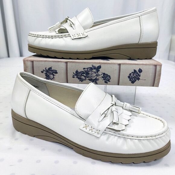 Dr. Scholl's Shoes - Dr. Scholls Shoes Women Sz 10W White Leather Gel Pac Insole Morgan Nursing EUC